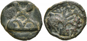 INDIA, Post-Mauryan (Punjab). Taxila (local coinage). AE (Bronze, 13 mm, 1.06 g, 6 h), Taxila city state (Pushkalavati), circa 2nd-1st centuries BC. T...
