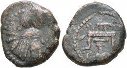 SASANIAN KINGS. Ardashir I, 223/4-240. Pashiz (Bronze, 15 mm, 2.39 g, 6 h), probably Ktesiphon. Draped bust of Ardashir I to right, wearing diadem and...