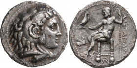 PTOLEMAIC KINGS OF EGYPT. Ptolemy I Soter, As satrap, 323-305 BC. Tetradrachm (Silver, 26 mm, 15.87 g, 1 h), Memphis (or Alexandria?), struck under Pt...