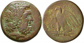 PTOLEMAIC KINGS OF EGYPT. Ptolemy I Soter, 305-282 BC. Diobol (Bronze, 28 mm, 15.13 g, 12 h), Alexandria, circa 294-282. Laureate head of Zeus to righ...
