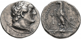 PTOLEMAIC KINGS OF EGYPT. Ptolemy II Philadelphos, 285-246 BC. Tetradrachm (Silver, 27 mm, 13.33 g, 12 h), Tyre, RY 30 = 256/5. Diademed head of Ptole...