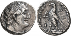 PTOLEMAIC KINGS OF EGYPT. Ptolemy II Philadelphos, 285-246 BC. Tetradrachm (Silver, 26 mm, 13.38 g, 12 h), Tyre, RY 34 = 252/1. Diademed head of Ptole...