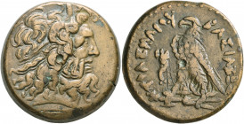 PTOLEMAIC KINGS OF EGYPT. Ptolemy IV Philopator, 225-205 BC. Triobol (Bronze, 33 mm, 35.29 g, 12 h), Alexandria, circa 220/19-205. Diademed head of Ze...