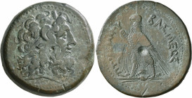 PTOLEMAIC KINGS OF EGYPT. Ptolemy IV Philopator, 225-205 BC. Drachm (Bronze, 43 mm, 75.29 g, 11 h), Alexandria, circa 220/19-205. Diademed head of Zeu...