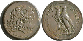 PTOLEMAIC KINGS OF EGYPT. Ptolemy V Epiphanes, 205-180 BC. Octobol (?) (Bronze, 36 mm, 42.13 g, 1 h), Alexandria, circa 205-200. Diademed head of Zeus...