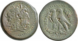 PTOLEMAIC KINGS OF EGYPT. Ptolemy V Epiphanes, 205-180 BC. Octobol (?) (Bronze, 37 mm, 36.79 g, 1 h), Alexandria, circa 205-200. Diademed head of Zeus...