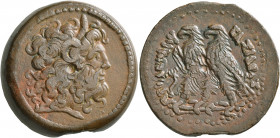PTOLEMAIC KINGS OF EGYPT. Ptolemy V Epiphanes, 205-180 BC. Octobol (?) (Bronze, 33 mm, 28.71 g, 1 h), Alexandria, circa 205-200. Diademed head of Zeus...