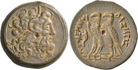 PTOLEMAIC KINGS OF EGYPT. Ptolemy V Epiphanes, 205-180 BC. Octobol (?) (Bronze, 33 mm, 28.20 g, 11 h), Alexandria, circa 205-200. Diademed head of Zeu...