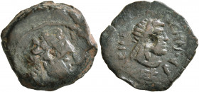 PTOLEMAIC KINGS OF EGYPT. Ptolemy VIII Euergetes II (Physcon), as King in Kyrene, 163-145 BC. Hemiobol (?) (Bronze, 20 mm, 3.87 g, 12 h), Kyrene. Bust...