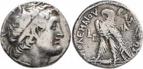 PTOLEMAIC KINGS OF EGYPT. Cleopatra III & Ptolemy IX Soter II (Lathyros), 116-107 BC. Tetradrachm (Silver, 25 mm, 10.00 g, 12 h), Alexandria, RY 2 = 1...