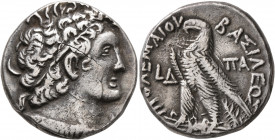 PTOLEMAIC KINGS OF EGYPT. Cleopatra III & Ptolemy IX Soter II (Lathyros), 116-107 BC. Tetradrachm (Silver, 25 mm, 13.56 g, 11 h), Alexandria, RY 4 = 1...