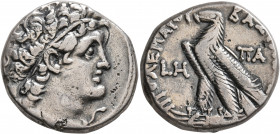 PTOLEMAIC KINGS OF EGYPT. Cleopatra III & Ptolemy IX Soter II (Lathyros), 116-107 BC. Tetradrachm (Silver, 24 mm, 13.35 g, 12 h), Alexandria, RY 8 = 1...