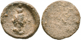 ASIA MINOR. Uncertain. 2nd-3rd centuries. Seal (Lead, 13 mm, 1.72 g). Turreted and veiled bust of Tyche to right. Rev. Blank. Gülbay & Kireç 207-208. ...