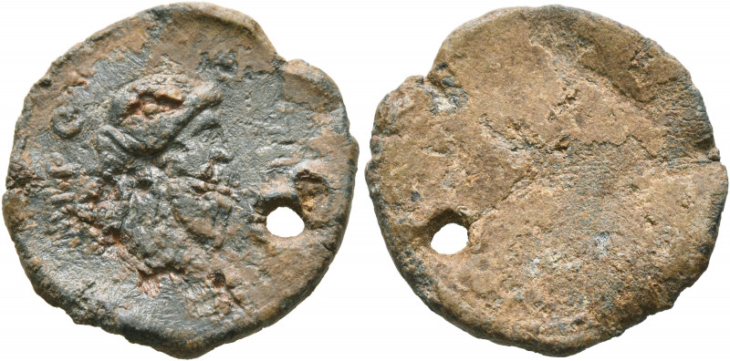 ASIA MINOR. Uncertain. 2nd-3rd centuries. Tessera (Lead, 20 mm, 4.30 g). ΠΡO Bea...