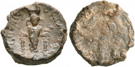 ASIA MINOR. Uncertain. 2nd-3rd centuries. Tessera (Lead, 16 mm, 5.06 g), Octavia, priestess. [I]ЄPHC - OKTA[BIA]C Cult statue of Artemis Ephesia. Rev....