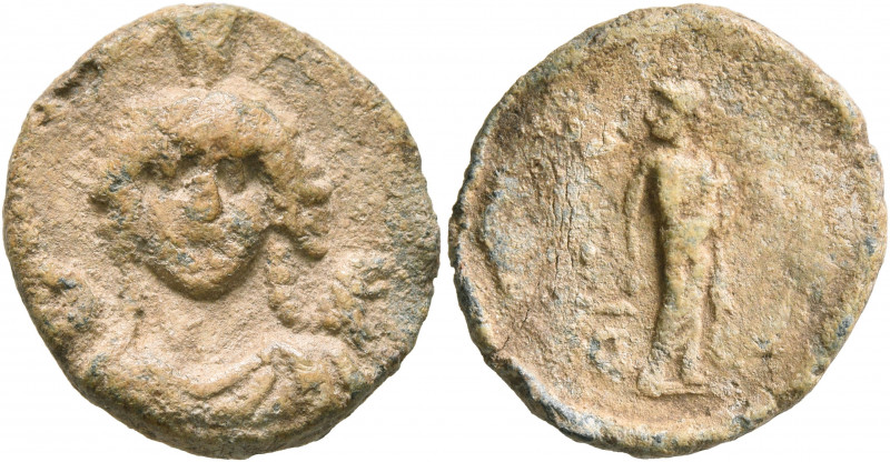 ASIA MINOR. Uncertain. 2nd-3rd centuries. Tessera (Lead, 18 mm, 4.48 g, 12 h). F...