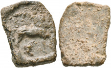 ASIA MINOR. Uncertain. 2nd-3rd centuries. Tessera (Lead, 15 mm, 2.27 g). [TΛ] The centaur Cheiron standing to right, playing lyre. Rev. Blank. Gülbay ...