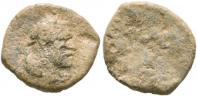 ASIA MINOR. Uncertain. 2nd-3rd centuries. Tessera (Lead, 12 mm, 1.36 g). Male head right. Rev. Blank. Apparently unpublished. Rough surfaces, otherwis...