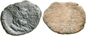 ASIA MINOR. Uncertain. 2nd-3rd centuries. Tessera (Lead, 17 mm, 2.56 g). Draped bust of Serapis to right, wearing kalathos. Rev. Blank. Some minor scr...