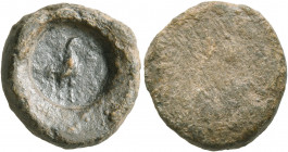 ASIA MINOR. Uncertain. 2nd-3rd centuries. Tessera (Lead, 16 mm, 4.88 g). Eagle standing right, wings closed. Rev. Blank. Apparently unpublished. Rough...