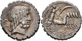 Q. Antonius Balbus, 83-82 BC. Denarius (Silver, 18 mm, 3.92 g, 4 h), Rome. Laureate head of Jupiter to right; behind, S•C. Rev. Q• ANT O•BALB / PR Vic...