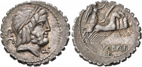 Q. Antonius Balbus, 83-82 BC. Denarius (Silver, 20 mm, 3.79 g, 6 h), Rome. Laureate head of Jupiter to right; behind, S•C. Rev. Q• ANT O•BALB / PR Vic...