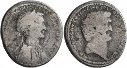 Mark Antony and Cleopatra. Tetradrachm (Silver, 27 mm, 14.00 g, 12 h), Antiochia on the Orontes or a mint further to the South, circa 36 BC. [BACIΛICC...
