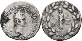 Octavian, 44-27 BC. Cistophorus (Silver, 27 mm, 11.59 g, 12 h), Ephesus, 28 BC. IMP•CAESAR•DIVI•F•COS VI LIBERTATIS•P•R•VINDEX Laureate head of Octavi...