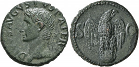 Divus Augustus, died AD 14. Dupondius (Orichalcum, 28 mm, 11.44 g), Rome, struck under Tiberius, circa 34-37. DIVVS AVGVSTVS PATER Radiate head of Div...