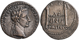 Tiberius, as Caesar, AD 4-14. As (Copper, 25 mm, 11.00 g, 10 h), Lugdunum, struck under Augustus, 13-14. TI CAESAR AVGVST F IMPERAT VII Laureate head ...