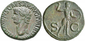 Claudius, 41-54. As (Copper, 28 mm, 12.81 g, 7 h), Rome, circa 50-54. TI CLAVDIVS CAESAR AVG P M TR P IMP P P Bare head of Claudius to left. Rev. S - ...