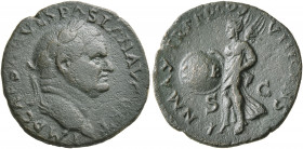 Vespasian, 69-79. Semis (Orichalcum, 19 mm, 3.42 g, 6 h), uncertain eastern mint (Ephesos?), 77-78. IMP CAESAR VESPASIAN AVGVST Laureate head of Vespa...