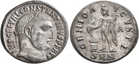 Constantine I, 307/310-337. Follis (Silvered bronze, 22 mm, 4.80 g, 1 h), Nicomedia, circa 312. IMP C FL VAL CONSTANTINVS P F AVG Laureate head of Con...