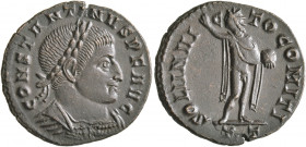 Constantine I, 307/310-337. Follis (Bronze, 21 mm, 3.72 g, 6 h), Ticinum, 312-313. CONSTANTINVS P F AVG Laureate and cuirassed bust of Constantine I t...
