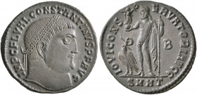 Constantine I, 307/310-337. Follis (Bronze, 22 mm, 3.49 g, 6 h), Heraclea, early 313. IMP C FL VAL CONSTANTINVS P F AVG Laureate head of Constantine I...
