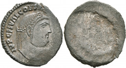 Constantine I, 307/310-337. Follis (Silvered bronze, 22 mm, 3.00 g), uniface mint error, Cyzicus, circa 313-315. IMP C FL VAL CONST[ANTINVS P F AVG] L...
