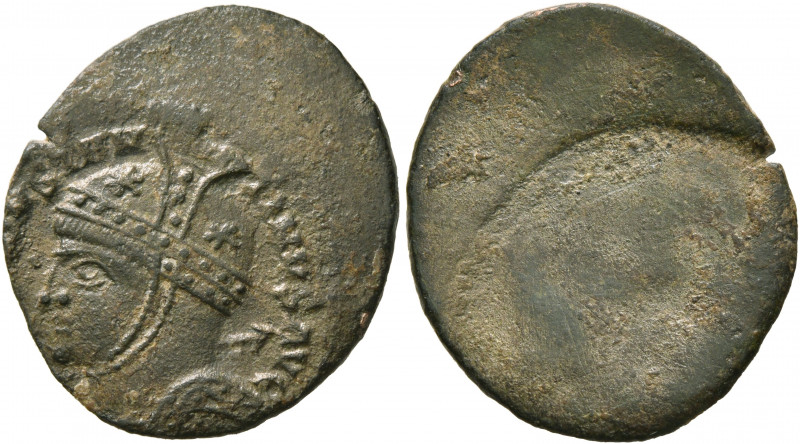 Constantine I, 307/310-337. Follis (Bronze, 20 mm, 2.30 g), uniface mint error, ...