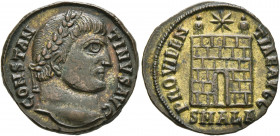 Constantine I, 307/310-337. Follis (Silvered bronze, 19 mm, 2.50 g, 5 h), Alexandria, 325-326. CONSTANTINVS AVG Laureate head of Constantine I to righ...