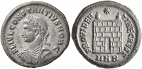 Constantius II, as Caesar, 324-337. Follis (Silvered bronze, 19 mm, 3.39 g, 12 h), Nicomedia, 325-326. FL IVL CONSTANTIVS IVN NOB C Laureate, draped a...