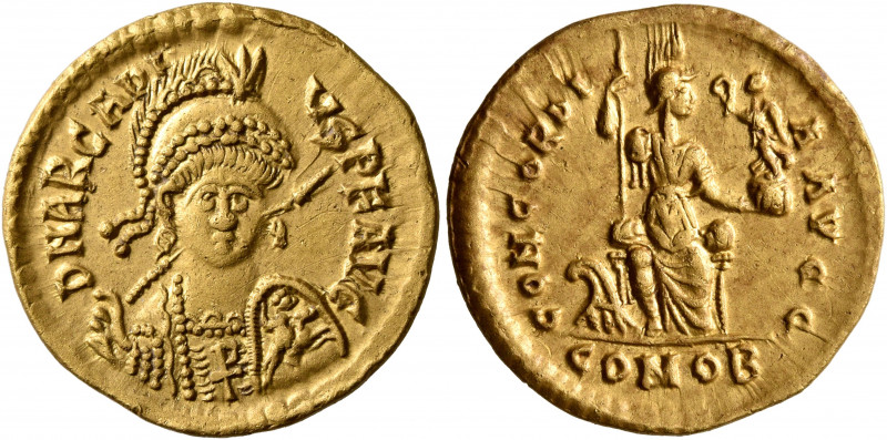 Arcadius, 383-408. Solidus (Gold, 20 mm, 4.29 g, 5 h), Thessalonica, 397-402. D ...