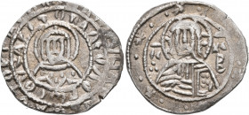 Manuel II Palaeologus, 1391-1425. Stavraton (Silver, 26 mm, 8.12 g, 6 h), Class I, heavy coinage, Constantinopolis, 1391-1394/5. Nimbate bust of Chris...