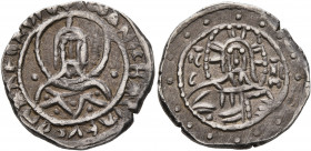 John VIII Palaeologus, 1425-1448. Half Stavraton (Silver, 20 mm, 3.78 g, 6 h), Constantinopolis. +IⲰANHC BACIΛЄVC O ΠΑΛЄΟΛΟΓOC Nimbate and draped bust...