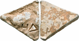 WESTERN ASIA MINOR. Uncertain, circa 3rd to 1st centuries BC. Weight of 1/2 Mina (Hemimnaion) (Lead, 65x69 mm, 258.14 g). HΔ (engraved). Rev. Blank. P...