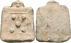 LEVANTINE REGION. Uncertain. 1st-3rd centuries. Weight of 1 Mina (Lead, 70x88 mm, 410.65 g). Five pellets arranged in a star-shaped design. Rev. Blank...