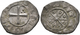 CRUSADERS. County of Tripoli. Bohémond V, 1233-1251. Denier (Silver, 15 mm, 0.64 g). ✠ BAMVND' COMS Cross with three pellets in upper right field. Rev...