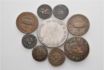 A lot containing 1 silver and 8 bronze coins. All: Malta. Fine to about very fine. LOT SOLD AS IS, NO RETURNS. 9 coins in lot.


From the collectio...