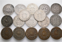 A lot containing 17 silver and bronze coins. All: Portugal. Fine to very fine. LOT SOLD AS IS, NO RETURNS. 17 coins in lot.


From the collection o...