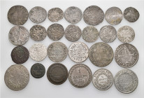 A lot containing 24 silver and 2 bronze coins. All: Switzerland: Uri, Schwyz, Niedwalden. Fine to very fine. LOT SOLD AS IS, NO RETURNS. 26 coins in l...