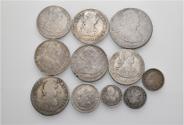 A lot containing 11 silver coins. All: Mexico. Fine to about very fine. LOT SOLD AS IS, NO RETURNS. 11 coins in lot.


From the collection of a Swi...