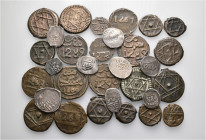 A lot containing 31 silver and bronze coins. All: Morocco. Fine to about very fine. LOT SOLD AS IS, NO RETURNS. 31 coins in lot.


From the collect...